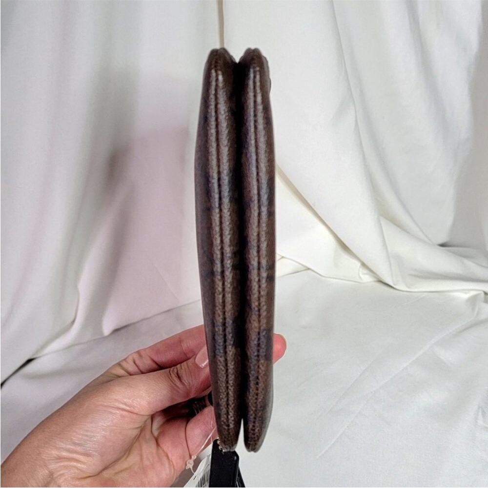 Coach Brown & Black DOUBLE Zip Wristlet - Picture 7 of 9